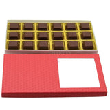 18 Cavity Hard Chocolate Box | Red Colour