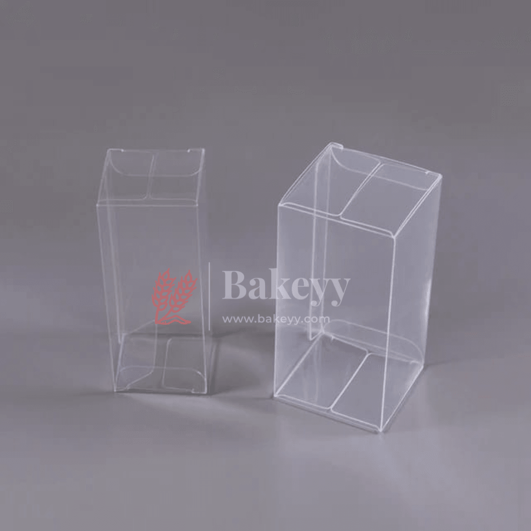 PVC Transparent Foldable Plastic Gift Boxes || Pack of 10 || Perfect for Gifts, Party Favors, and Event Displays|| - Bakeyy.com - India - PVC Transparent Foldable Plastic Gift Boxes || Pack of 10 || Perfect for Gifts, Party Favors, and Event Displays|| - Small