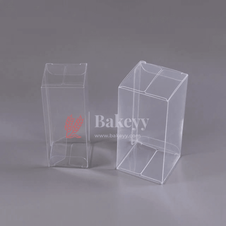 8x8x12 cm || PVC Transparent Foldable Plastic Gift Boxes || Pack of 10 || Perfect for Gifts, Party Favors, and Event Displays|| - Bakeyy.com - India - {{ variant.name }}