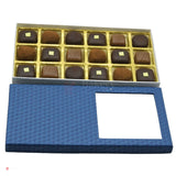 18 Cavity Hard Chocolate Box | Blue Colour