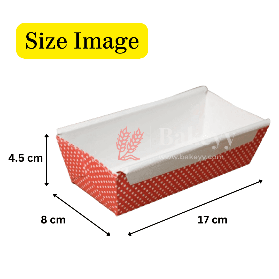 250 g Bake and Serve Rectangle Mould | Christmas Design Mould | Paper Baking Mould | Plum Cake Bar Mould | Pack of 50 - Bakeyy.com - India - {{ variant.name }}