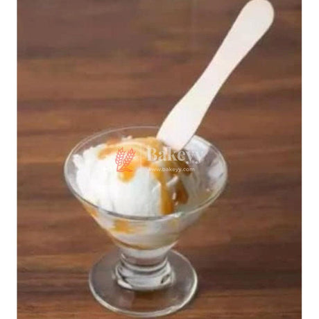 75mm Wooden Ice Cream Spoons | Mini Wooden Spoons For Ice Cream, Dessert Spoons | Pack of 100 - Bakeyy.com - India - 75mm Wooden Ice Cream Spoons | Mini Wooden Spoons For Ice Cream, Dessert Spoons | Pack of 100 - Default Title