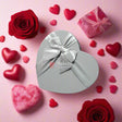 Valentine Gift | Heart Shape Gift Box with Ribbon | Grey | Pink | Red | (Small) - Bakeyy.com - India - {{ variant.name }}