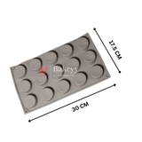 Round Silicone Mould for Baking, Chocolates, and Desserts | 15-Cavity Non-Stick Tray| - Bakeyy.com - India - Round Silicone Mould for Baking, Chocolates, and Desserts | 15-Cavity Non-Stick Tray| - Default Title