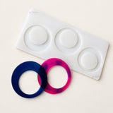 3 cavity Round Silicone Mould | Orbit Trio Ring Shape | Minimal Cavity Design for Desserts & Baking | Pack of 1