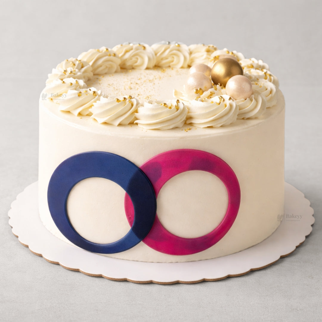 3 cavity Round Silicone Mould | Orbit Trio Ring Shape | Minimal Cavity Design for Desserts & Baking | Pack of 1