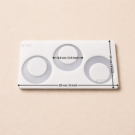 3 cavity Round Silicone Mould | Orbit Trio Ring Shape | Minimal Cavity Design for Desserts & Baking | Pack of 1