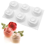 3D Rose Silicone Mold for Cake French Cupcake Dessert Moulds - Bakeyy.com - India - 3D Rose Silicone Mold for Cake French Cupcake Dessert Moulds - Default Title