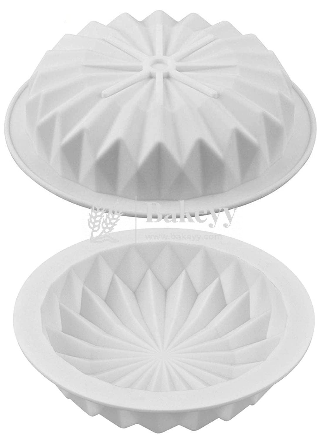 3D Round Origami Geometric Shape Cake Moulds Entremet Cake Mould Mousse Mould - Bakeyy.com - India - 3D Round Origami Geometric Shape Cake Moulds Entremet Cake Mould Mousse Mould - Default Title