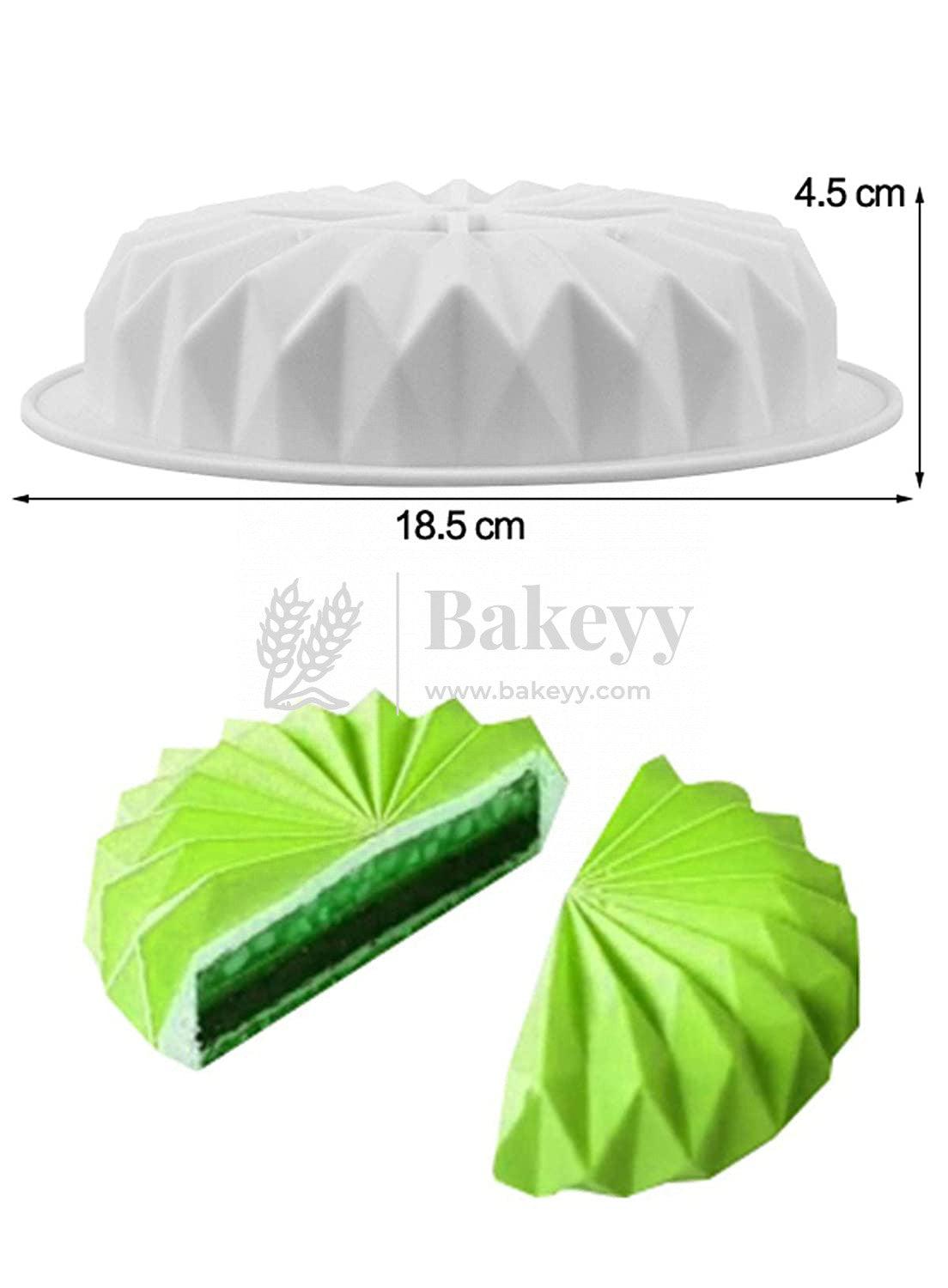 3D Round Origami Geometric Shape Cake Moulds Entremet Cake Mould Mousse Mould - Bakeyy.com - India - 3D Round Origami Geometric Shape Cake Moulds Entremet Cake Mould Mousse Mould - Default Title