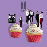 6pcs BTS theme Birthday Cake Topper| Cupcake Toppers| Bday Decorations Items - Bakeyy.com - India - 6pcs BTS theme Birthday Cake Topper| Cupcake Toppers| Bday Decorations Items - Default Title