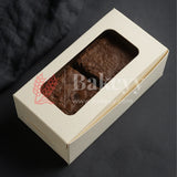 Kraft & White Brownie Box | Cookie Packaging Box- Pack of 10