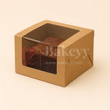 Kraft & White Brownie Box | Cookie Packaging Box- Pack of 10