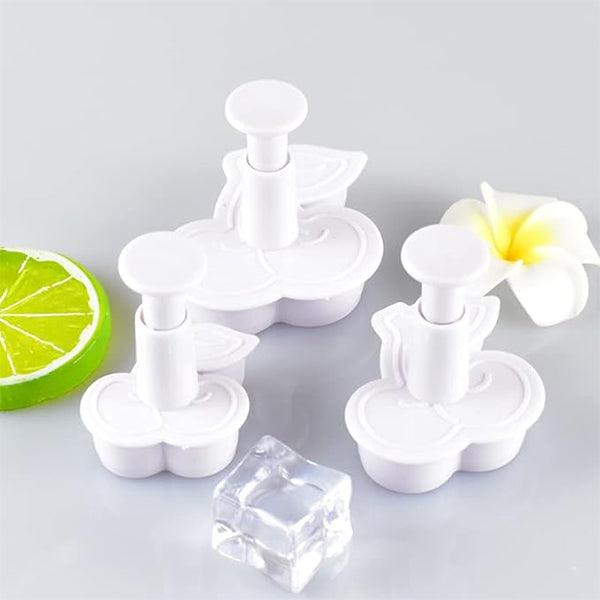 3PCS Cherry Plunger Cookie Cutters Cake Decorating Tools DIY Cookie Molds - Bakeyy.com