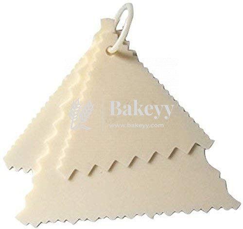 3pcs/Set Plastic Triangle Sawtooth Comb Scraper Cake Cutter, Smoother Icing Fondant - Bakeyy.com