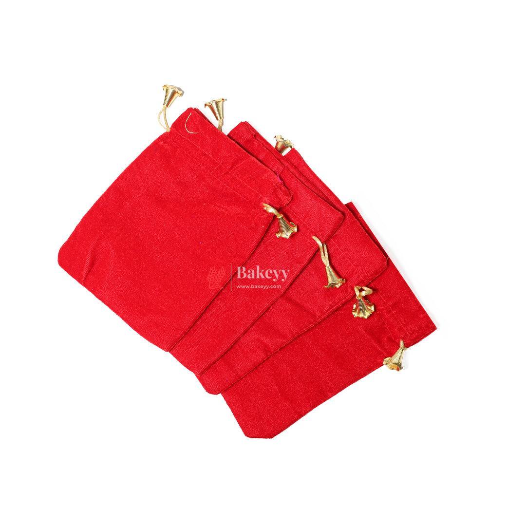 16x20 cm | Velvet Drawstring Potli Bag | Red Colour | Pack 10 |Luxurious Gift & Storage Pouch| - Bakeyy.com - India - 16x20 cm | Velvet Drawstring Potli Bag | Red Colour | Pack 10 |Luxurious Gift & Storage Pouch| - Default Title