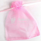 3x4 Inch | Organza Potli Bags | Pink Colour | Candy Bag | pack of 100 - Bakeyy.com