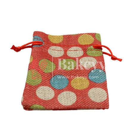 8x10 CM Red Printed | Printed Potli Jute Bag | Gift Return Gifts Bags | Drawstring Bags | Pack Of 10 - Bakeyy.com - India - 8x10 CM Red Printed | Printed Potli Jute Bag | Gift Return Gifts Bags | Drawstring Bags | Pack Of 10 - Default Title