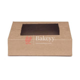 4 Brownie Box Kraft | Goodie Box - Bakeyy.com - India - 4 Brownie Box Kraft | Goodie Box - Pack Of 10