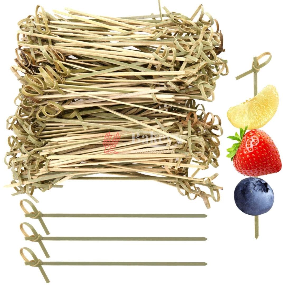 4 Inch Bamboo Knot Picks | Cocktail Skewers Eco Friendly Completely Biodegradable | Adding Cocktail | Pack Of 100 - Bakeyy.com - India - 4 Inch Bamboo Knot Picks | Cocktail Skewers Eco Friendly Completely Biodegradable | Adding Cocktail | Pack Of 100 - 4 Inch