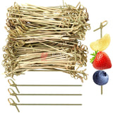 4 Inch Bamboo Knot Picks | Cocktail Skewers Eco Friendly Completely Biodegradable | Adding Cocktail | Pack Of 100 - Bakeyy.com - India - 4 Inch Bamboo Knot Picks | Cocktail Skewers Eco Friendly Completely Biodegradable | Adding Cocktail | Pack Of 100 - 4 Inch