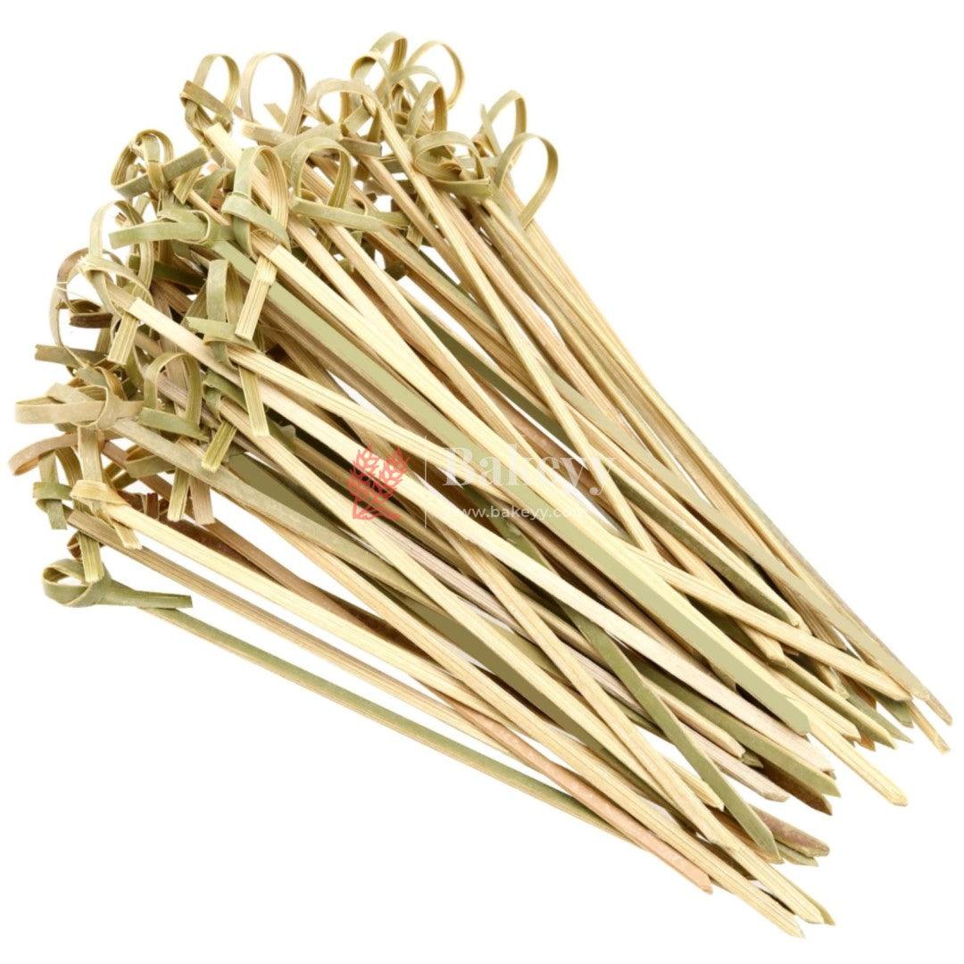 4 Inch Bamboo Knot Picks | Cocktail Skewers Eco Friendly Completely Biodegradable | Adding Cocktail | Pack Of 100 - Bakeyy.com - India - 4 Inch Bamboo Knot Picks | Cocktail Skewers Eco Friendly Completely Biodegradable | Adding Cocktail | Pack Of 100 - 4 Inch