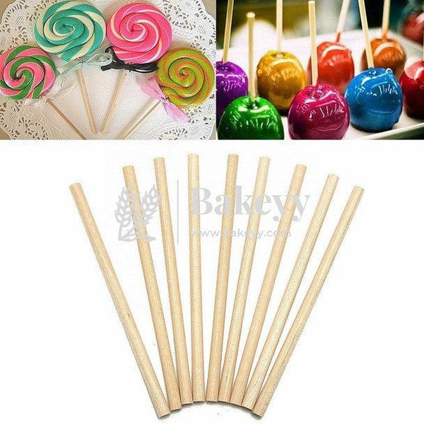 4 Inch Wooden Lollipop Stick | Candy Stick | 105 pcs - Bakeyy.com