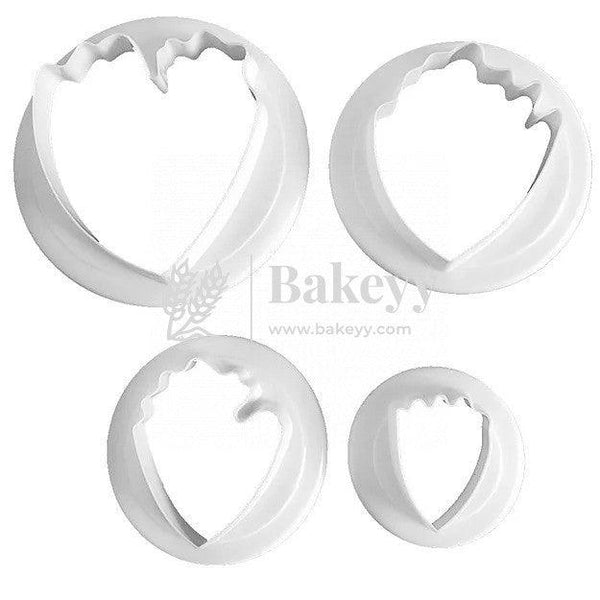 4 Piece Mini Peony Cookie Cutter Paste Plunger - Bakeyy.com