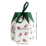 Rose Printed Gift Box with Green Ribbon – 9.5x4x4cm Favor Box for Chocolates, Sweets & Diwali Return Gifts| Pack of 10 - Bakeyy.com - India - Rose Printed Gift Box with Green Ribbon – 9.5x4x4cm Favor Box for Chocolates, Sweets & Diwali Return Gifts| Pack of 10 - Default Title