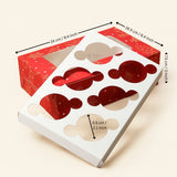 Christmas Cupcake Box with Window | Red Festive Design | Festive Cupcake Box | Pack of 10