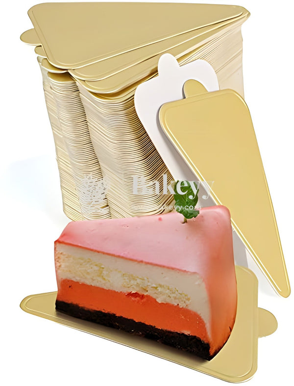 Triangle Pastry Base Mousse Cake Boards Gold (24 pcs)