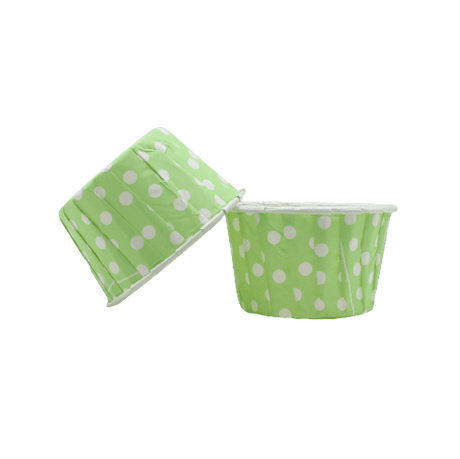 4435 Green Polka Dot Muffin Cup | Curl Edge | Cupcake Liner | Medium | Pack of 100 - Bakeyy.com - India - 4435 Green Polka Dot Muffin Cup | Curl Edge | Cupcake Liner | Medium | Pack of 100 - Default Title