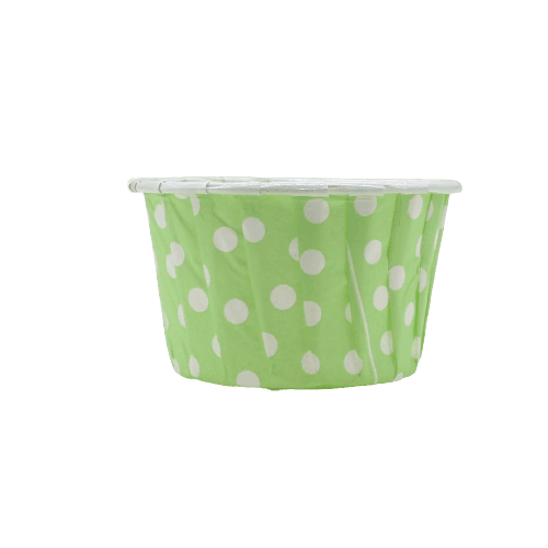 4435 Green Polka Dot Muffin Cup | Curl Edge | Cupcake Liner | Medium | Pack of 100 - Bakeyy.com - India - 4435 Green Polka Dot Muffin Cup | Curl Edge | Cupcake Liner | Medium | Pack of 100 - Default Title