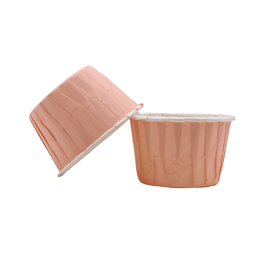 4435 Plain Baby Pink Muffin Cup | Curl Edge | Cupcake Liner | Medium | Pack Of 100 - Bakeyy.com