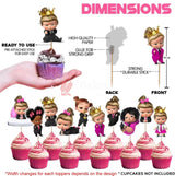 6pcs Baby Boss Girl theme Birthday Cake Topper| Cupcake Toppers| Bday Decorations Items - Bakeyy.com - India - 6pcs Baby Boss Girl theme Birthday Cake Topper| Cupcake Toppers| Bday Decorations Items - Default Title