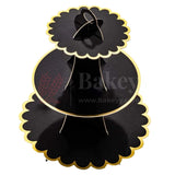 Black| Tier Layer Cupcake Dessert Paper Stand Display Rack  1 Piece
