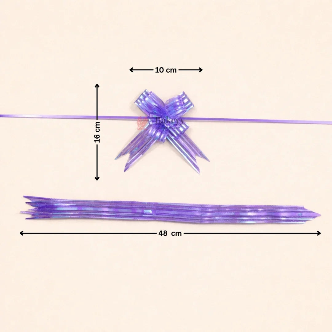 48 cm  Organza Pull Up Flower Ribbon Bows | Pack of 10 for Gift Wrapping & Decorations