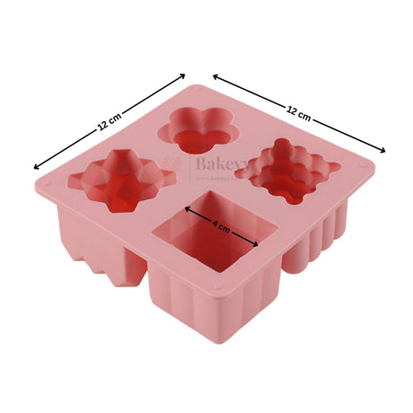 4 Cavity Geometric Cube & Bubble Silicone Chocolate Mould | Pack of 1