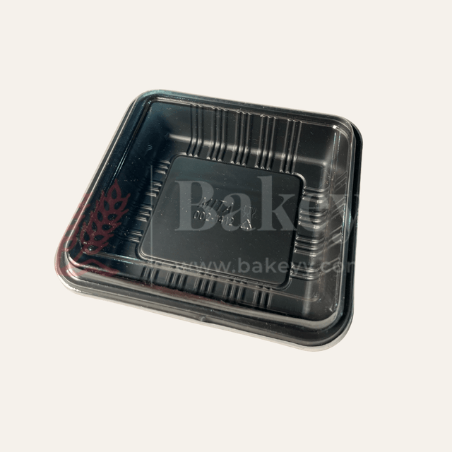 14cm x 12 cm | Brownie Box| Compact PET Display Box with Tray | Pack of 100 - Bakeyy.com - India - 14cm x 12 cm | Brownie Box| Compact PET Display Box with Tray | Pack of 100 - Default Title