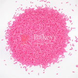 Pink Color Vermicelli Sprinklers - Bakeyy.com - India - Pink Color Vermicelli Sprinklers - 100 gm / Pink