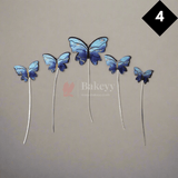 10 pcs shiny butterfly Birthday Cake Topper| decoration Toppers| Bday Decorations Items | - Bakeyy.com - India - 10 pcs shiny butterfly Birthday Cake Topper| decoration Toppers| Bday Decorations Items | - Color 4