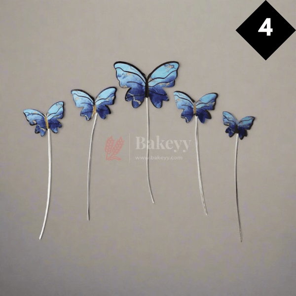 10 pcs shiny butterfly Birthday Cake Topper| decoration Toppers| Bday Decorations Items | - Bakeyy.com