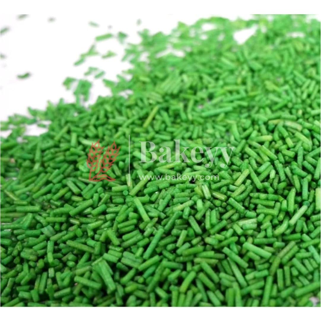 Green Color Vermicelli Sprinklers - Bakeyy.com - India - Green Color Vermicelli Sprinklers - 100 gm / Green