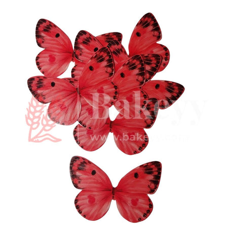 10 pcs Speckled Charm Butterfly Cake Topper – 6.5x4 cm – 6 Vibrant Colour Options for Decorative Cakes - Bakeyy.com - India - 10 pcs Speckled Charm Butterfly Cake Topper – 6.5x4 cm – 6 Vibrant Colour Options for Decorative Cakes - G6-Red
