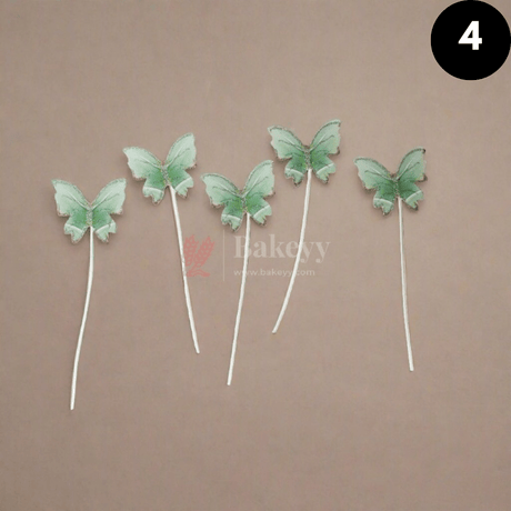 10 pcs shiny butterfly Birthday Cake Topper| decoration Toppers| Bday Decorations Items | - Bakeyy.com - India - 10 pcs shiny butterfly Birthday Cake Topper| decoration Toppers| Bday Decorations Items | - Color 4