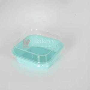 1 Brownie Box | Mini Muffins Pastry Packaging Box | Individual Pastry Container | Pack Of 50 - Bakeyy.com - India - 1 Brownie Box | Mini Muffins Pastry Packaging Box | Individual Pastry Container | Pack Of 50 - Turquoise