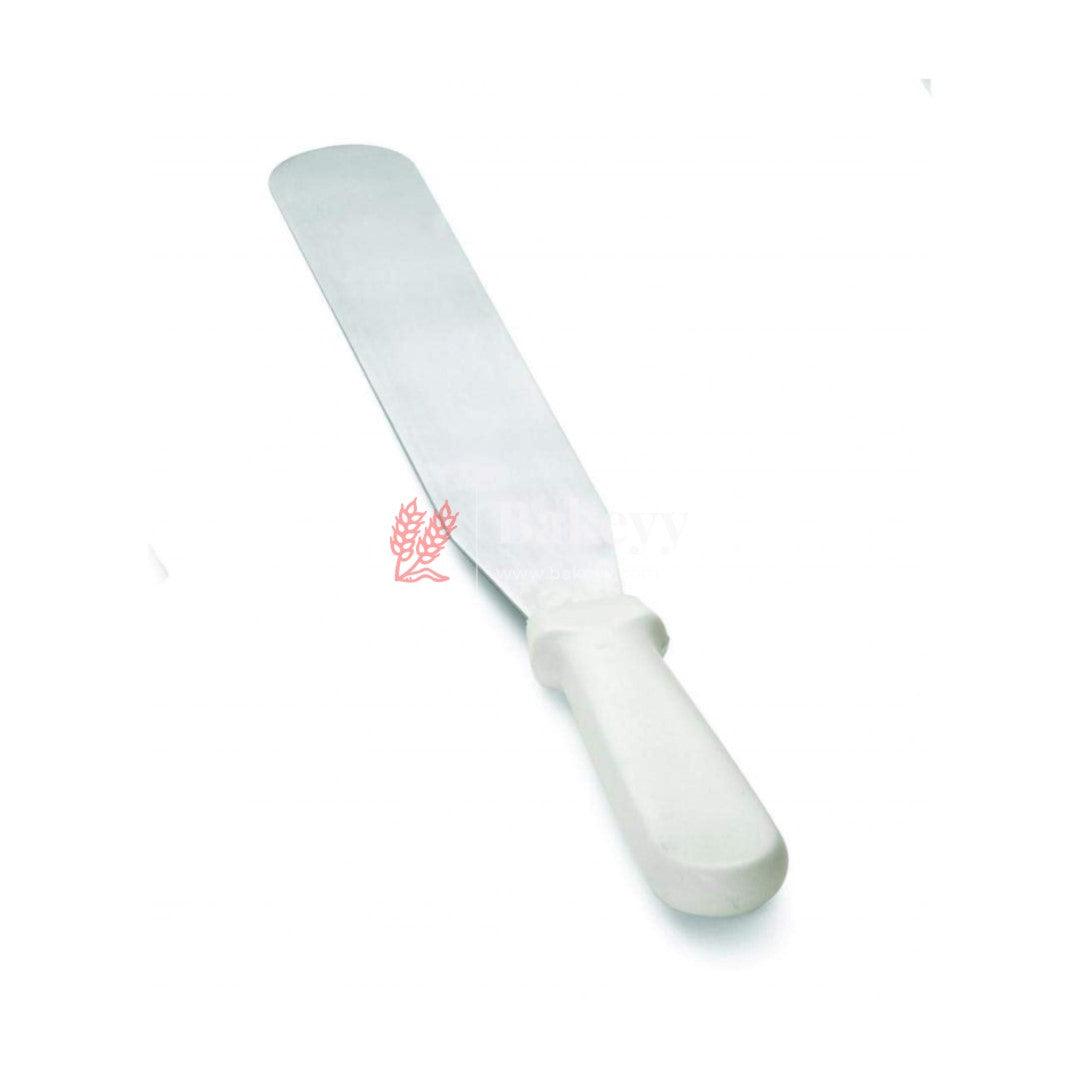 Industrial Quality Stainless Steel White Handle Heavy Flat Pallet Knife | 8, 10, 12 Inch | 3 sizes available - Bakeyy.com - India - Industrial Quality Stainless Steel White Handle Heavy Flat Pallet Knife | 8, 10, 12 Inch | 3 sizes available - 8 Inch