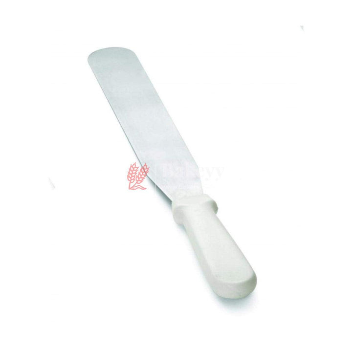 Industrial Quality Stainless Steel White Handle Heavy Flat Pallet Knife | 8, 10, 12 Inch | 3 sizes available - Bakeyy.com