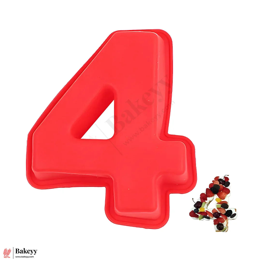 Silicone Number 4 Cake Mold – Non-Stick, Heat Resistant, Multipurpose Baking MouldSilicone Number 4 Cake Mold – Non-Stick, Heat Resistant, Multipurpose Baking Mould (Pack Of 1)
