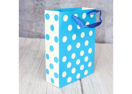 Paper Bag Polka Dot Blue Colour | Pack of 10 - Bakeyy.com - India - Paper Bag Polka Dot Blue Colour | Pack of 10 - Default Title